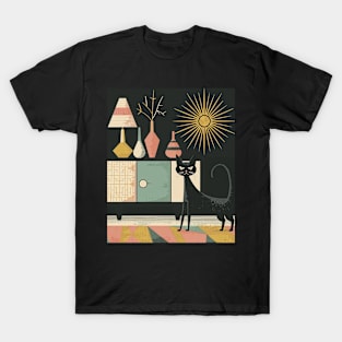 Mid-Century Modern CAT Houses T-Shirt